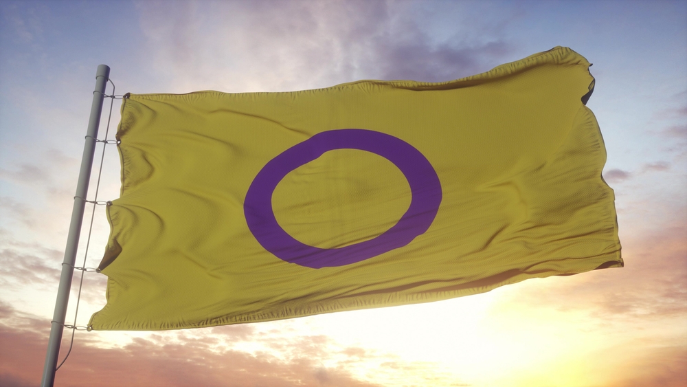 Intersex,Pride,Flag,Waving,In,The,Wind,,Sky,And,Sun